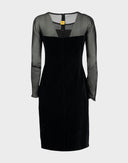 Fendi - Vestito nero in velluto anni 90 