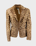 Giacca animalier in pelle 