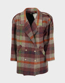 Cappotto a quadri anni '80 
