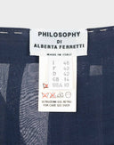 Alberta Ferretti - Mini abito blu in seta 