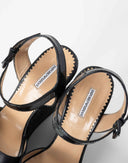 Emporio Armani - Sandali con zeppa neri in pelle anni 2000 