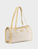 Chloe - Borsa rettangolare in tela e pelle 