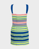 Dsquared - Vestito blu e verde a righe 