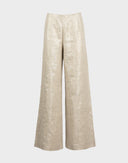 Escada - Pantaloni flare beige in lino 