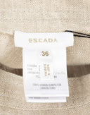 Escada - Pantaloni flare beige in lino 