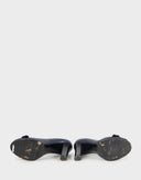 Fendi - Decollete peep-toe blu in pelle 