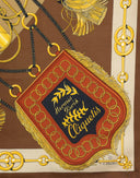 Hermes - Foulard 'Cliquetis' marrone anni '90 