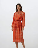 Louis Feraud - Vestito chemisier arancione anni '70 