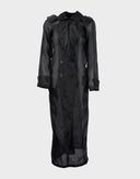 Max Mara - Trench nero in seta doppiopetto 