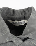 Pancaldi - Camicia grigia in seta fantasia astratta 