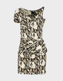 Just Cavalli - Vestito animalier drappeggiato anni 2000 