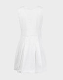 Red Valentino - Vestito bianco con gonna a pieghe 