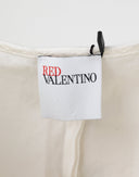 Red Valentino - Vestito bianco con gonna a pieghe 