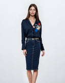 Versace Jeans Couture - Gonna pencil in denim 