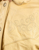 Giubbotto bomber in pelle beige - 80/90