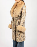 Cappotto lungo con collo di pelliccia - Y2K