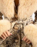 Cappotto lungo con collo di pelliccia - Y2K