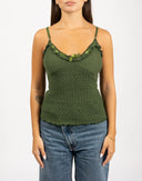 Top verde in lana - Y2K