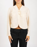 Cardigan bianco 100% lana - '70