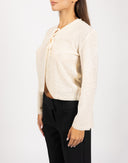 Cardigan bianco 100% lana - '70