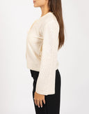 Cardigan bianco 100% lana - '70