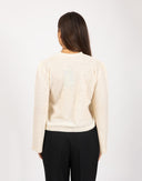 Cardigan bianco 100% lana - '70