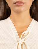 Cardigan bianco 100% lana - '70