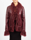 Giacca bordeaux in pelle - Y2K