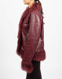 Giacca bordeaux in pelle - Y2K