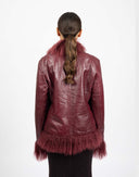 Giacca bordeaux in pelle - Y2K