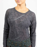 T-shirt Stefanel blu maniche lunghe - Y2K