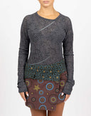T-shirt Stefanel blu maniche lunghe - Y2K