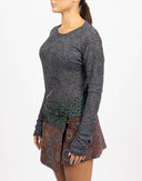 T-shirt Stefanel blu maniche lunghe - Y2K