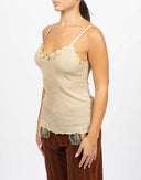 Top in maglia beige - Y2K