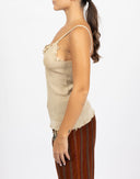 Top in maglia beige - Y2K