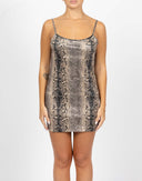 Snake-print mini dress - Y2K