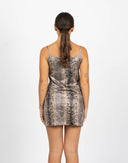 Snake-print mini dress - Y2K