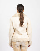Short beige faux shearling jacket Kor@Kor - Y2K