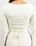 Abito beige in lana stretch - Y2K