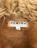 Women's brown shearling coat - Y2K
