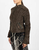 Brown velvet jacket - Y2K