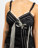 Top 2000 nero con rosa - Y2K