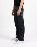 Jeans Evisu denim scuro con pesce