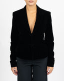 Blazer Yves Saint Laurent nero in velluto