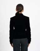 Blazer Yves Saint Laurent nero in velluto