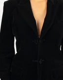 Blazer Yves Saint Laurent nero in velluto