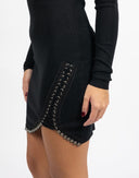 Abito nero in maglia con borchie - Y2K