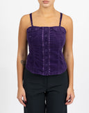 Top viola in velluto - Y2K
