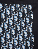 Foulard Christian Dior monogram blu