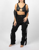 Pantaloni neri cargo - Y2K